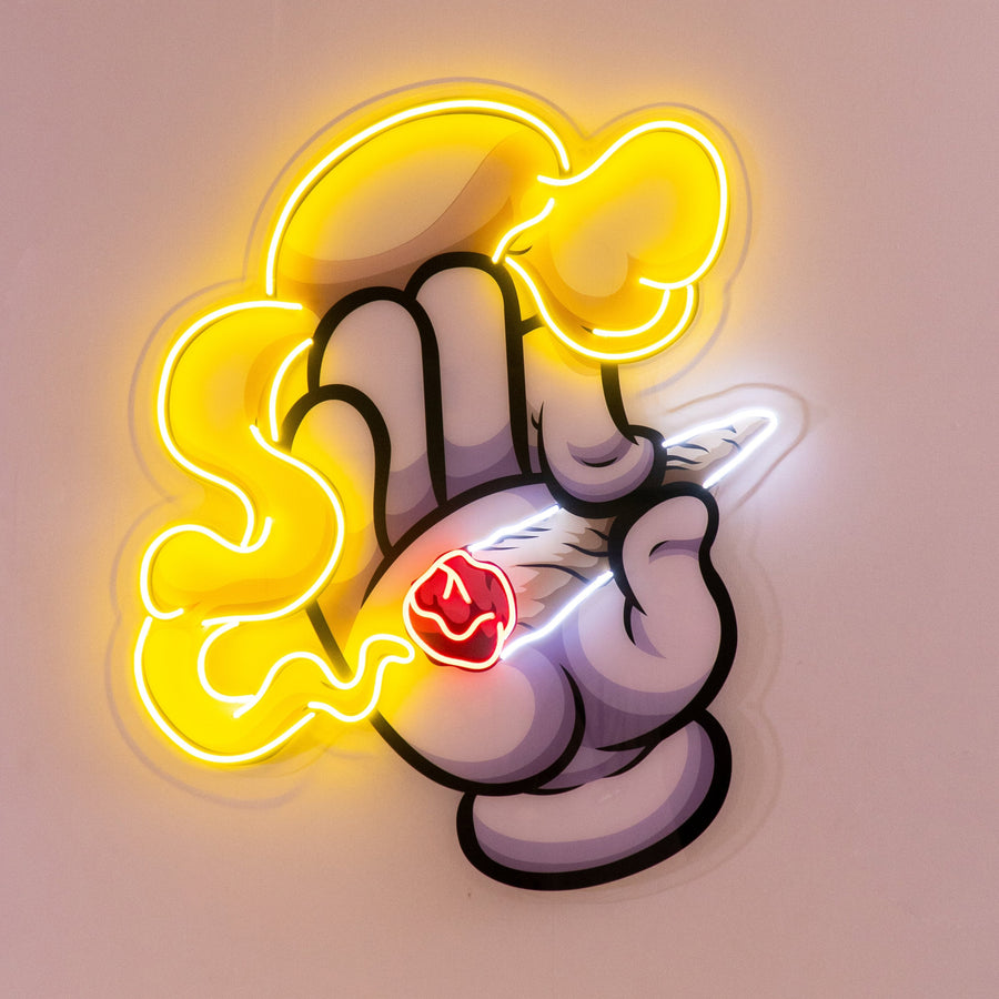 Hand Smoker Led Neon Acrylic Artwork